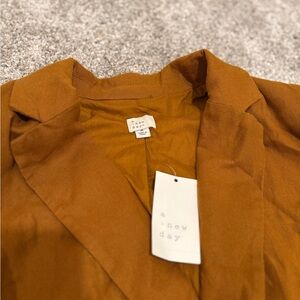 A New Day Rust Brown Relaxed Fit Blazer Jacket